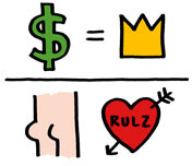 CASH IS KING BUT YOUR LOVE RULES: ART METROPOLE AUCTION 2008 (ti