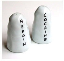 Heroin/Cocaine Salt and Pepper Shakers