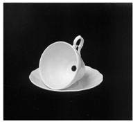 Black Spot: Individual Tea Cup and Saucer Boxed