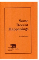 Allan Kaprow: Great Bear Pamphlet:  Some Recent&#160;Happenings