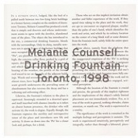 Melanie Counsell: Drinking Fountain:1998