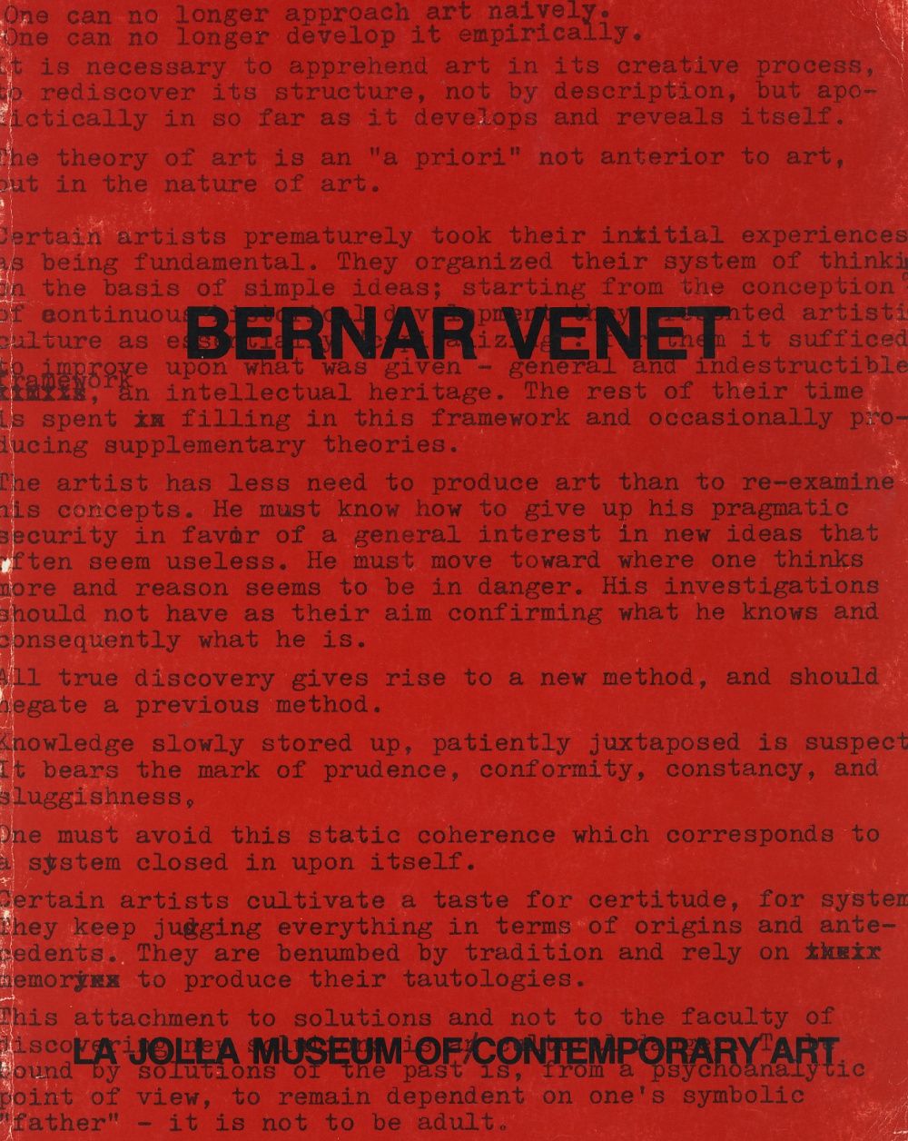 Bernar  Venet 
