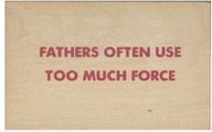 Wooden Postcard: Fathers Often 