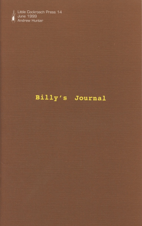 Billy’s Journal (front)