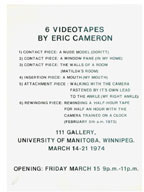 6 video tapes by Eric Cameron