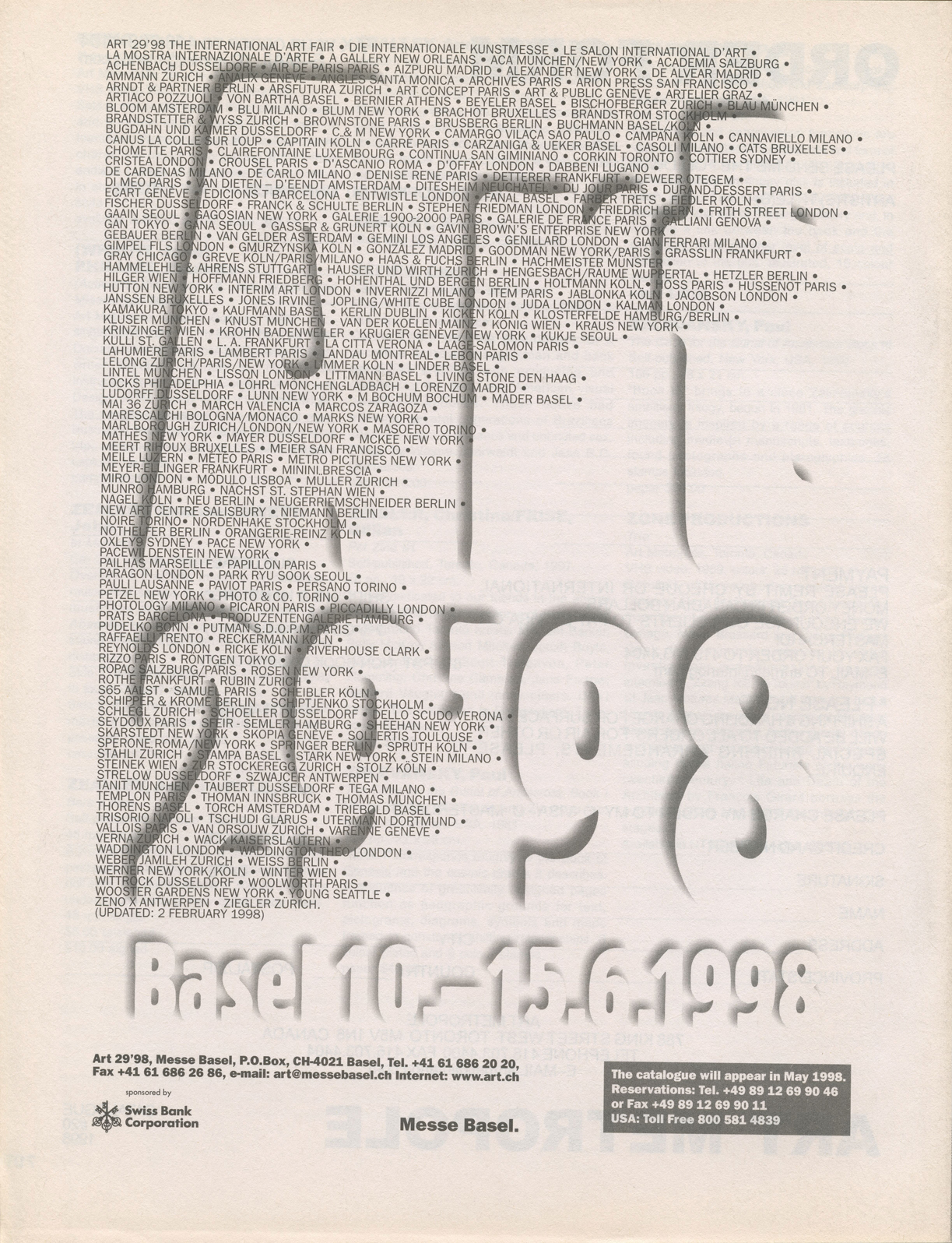 Art Metropole. Catalogue No. 20. 1998
