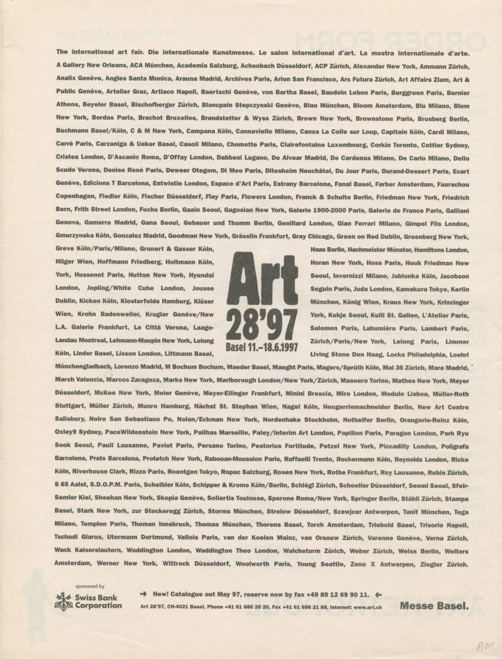 Art Metropole. Catalogue #19 (back)