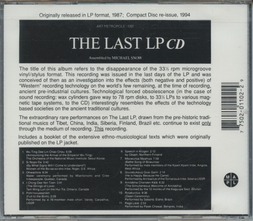 The Last LP CD (back) 