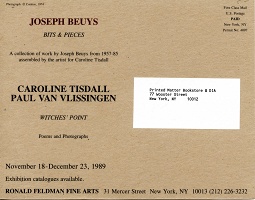 Joseph Beuys “Bits &amp; Pieces“ Invitation