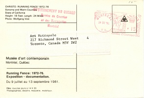 Christo “Running Fence“ Invitation