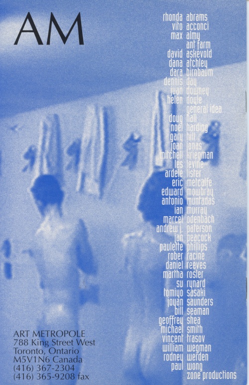 Art Metropole. Artists’ VHS Videotape Series. Retail Catalogue 