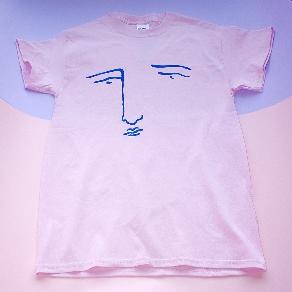 poor grey tee - pink