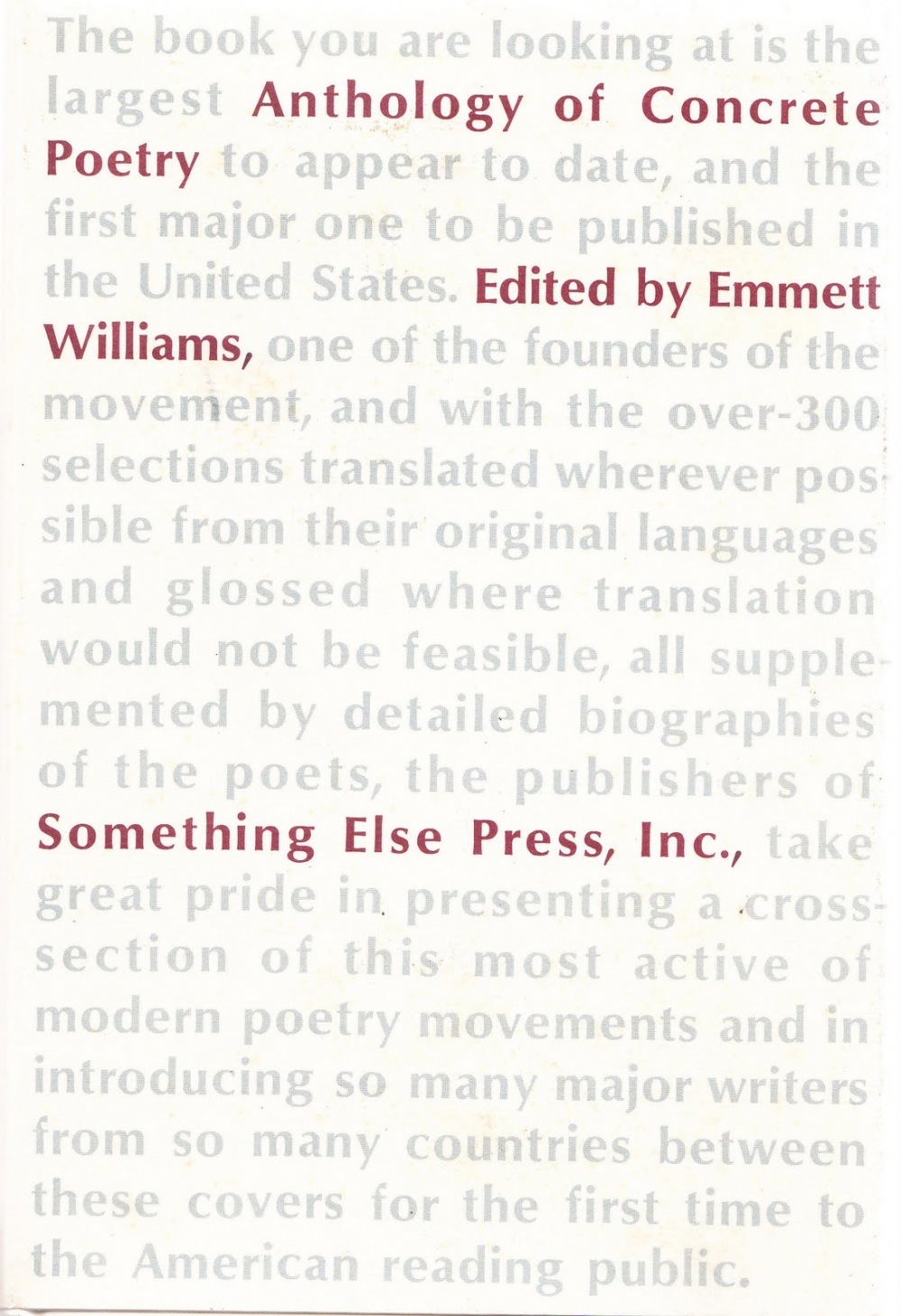 An Anthology of Concrete Poetry