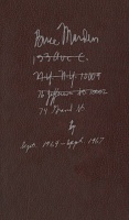 Brice Marden: Notebook Sept. 1964-Sept. 1967
