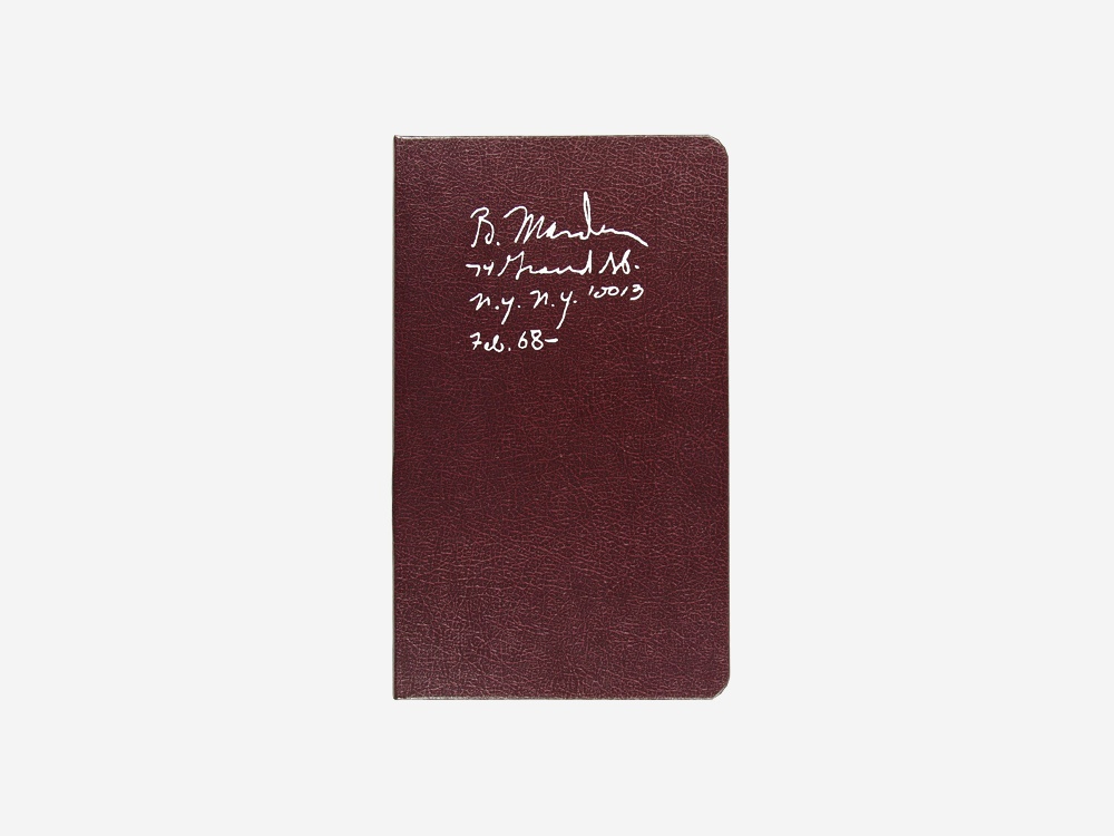 Brice Marden Notebook