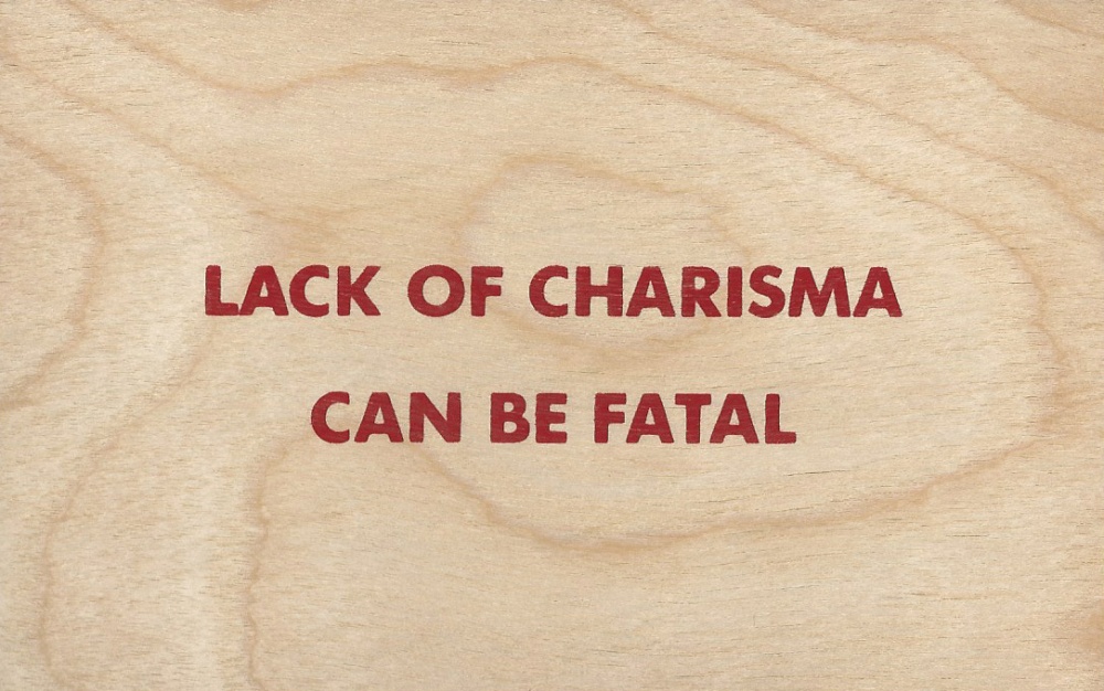 Wooden Postcard: Lack of Charisma 