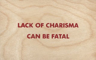 Jenny Holzer: Wooden Postcard: Lack of&#160;Charisma