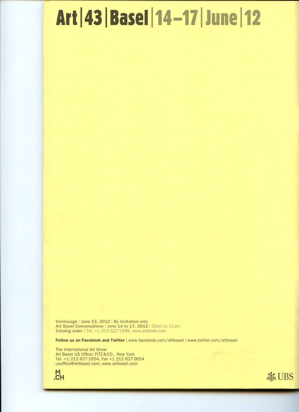 Art Metropole Retail Catalogue Book Currency Prospectus (back)