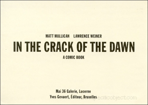 In the Crack of Dawn