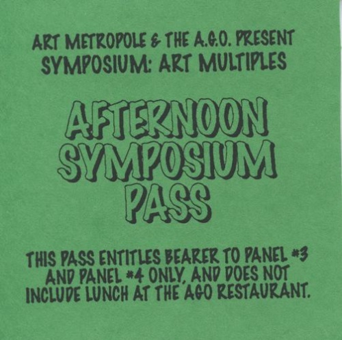 Symposium on Art Multiples