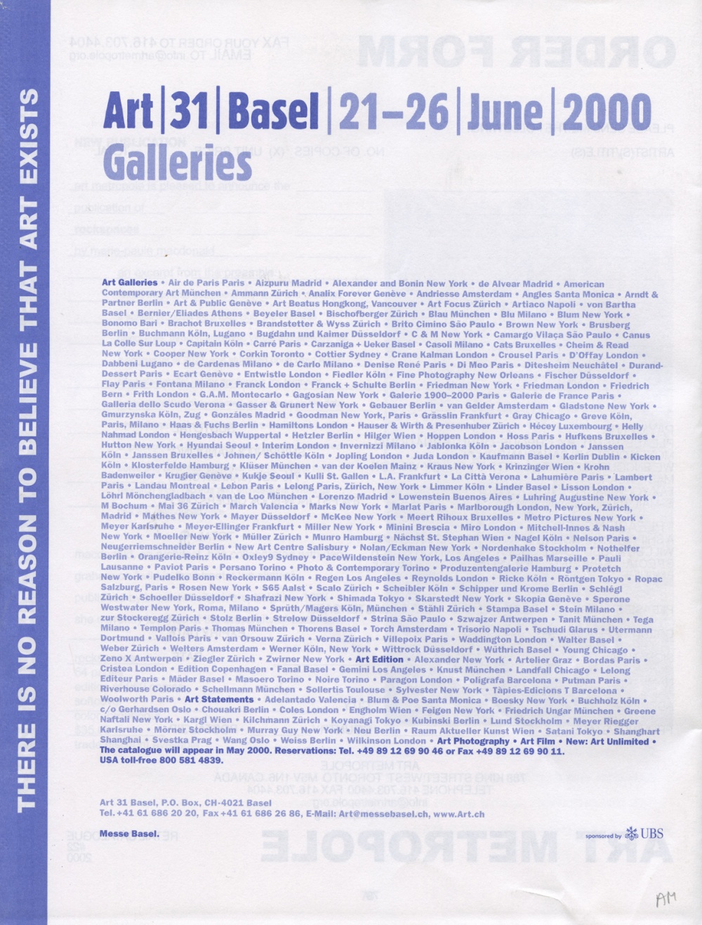 Art Metropole. Retail Catalogue #22. June 2000