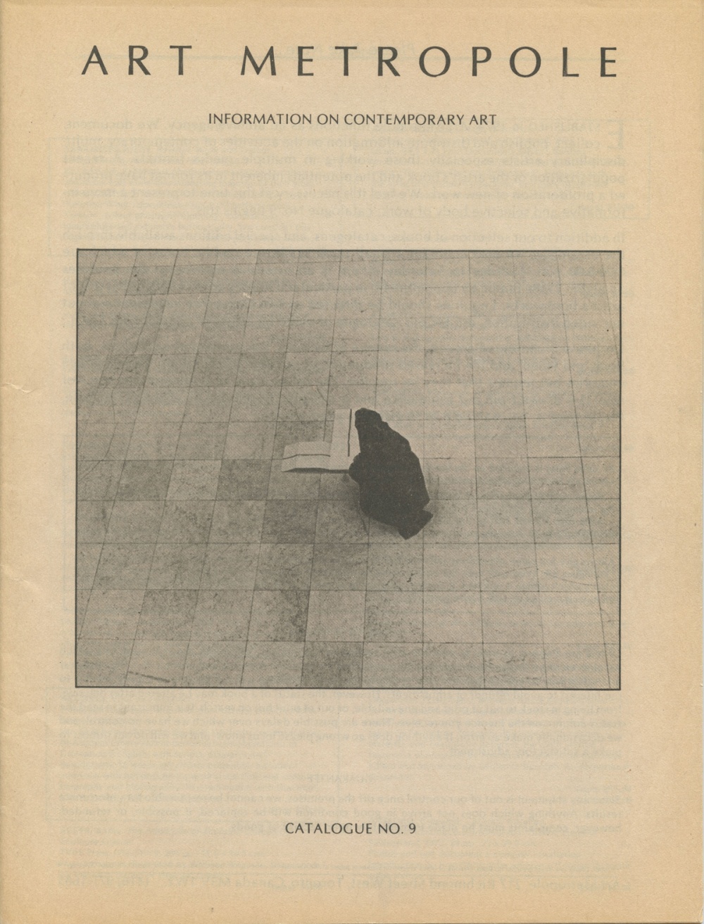 Art Metropole. Information on Contemporary Art. Catalogue No. 9