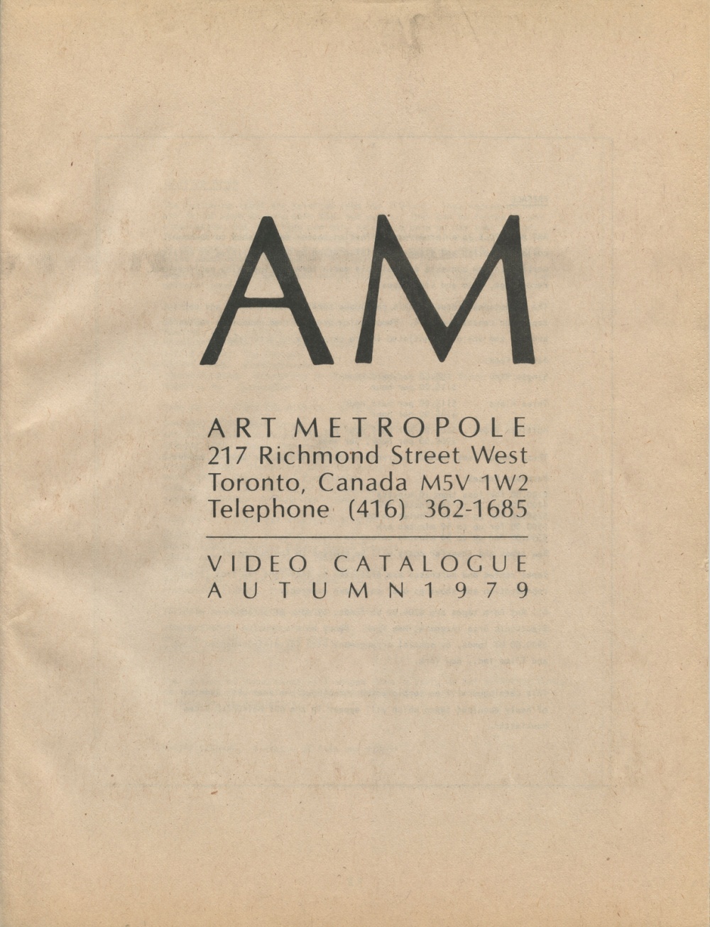  	Video Catalogue. Autumn, 1979.