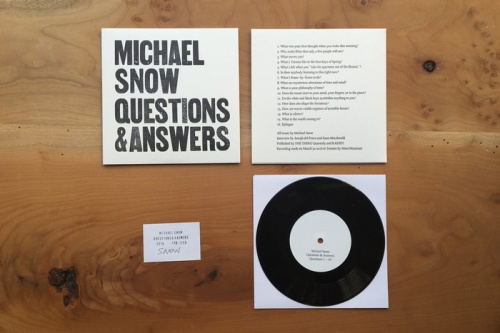 Michael Snow: Q & A