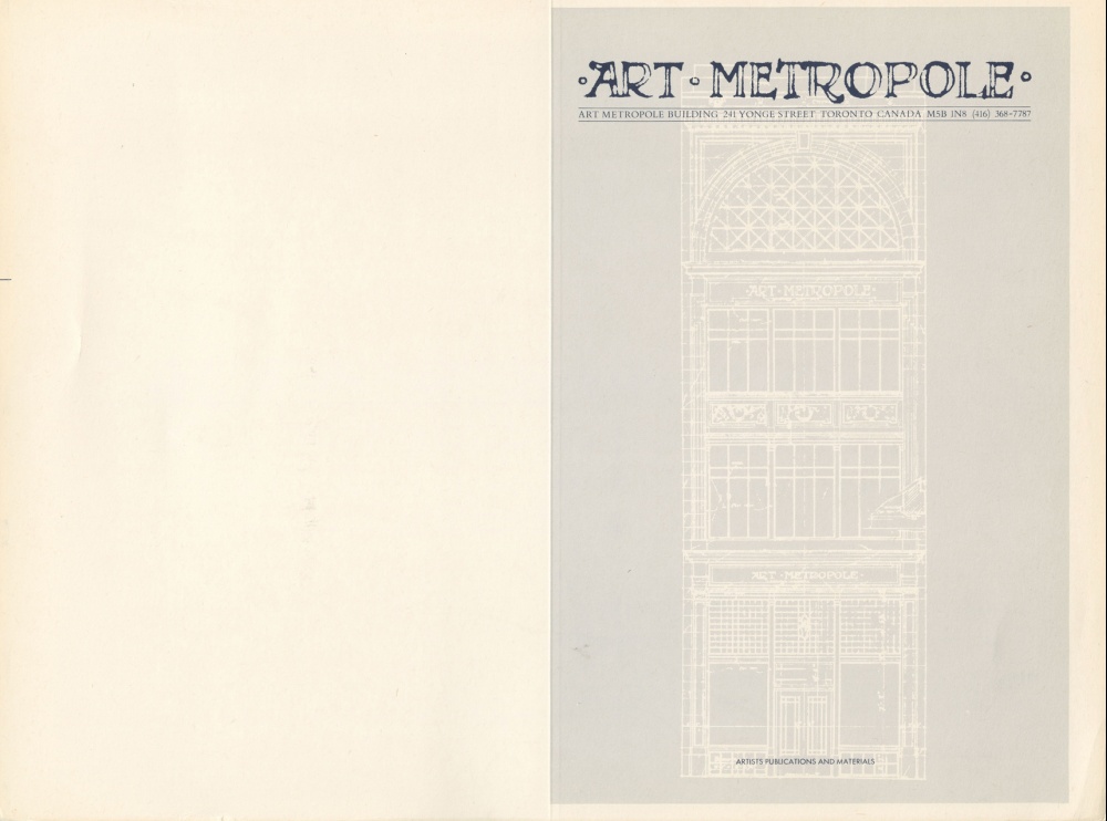 AMP7402 Art Metropole. Retail Catalogue Covers, No.1-3