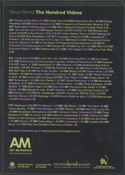 AMP0706 The Hundred Videos, Steve Reinke 
