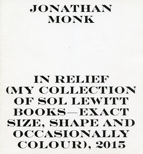 In Relief (my collection of Sol LeWitt books - exact size, shape