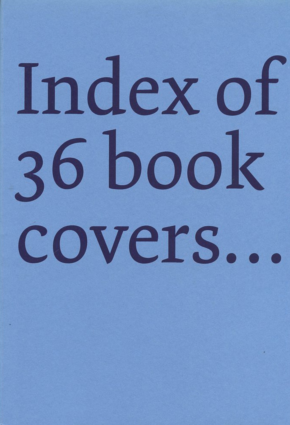 Derek Sullivan: Index of 36 book covers