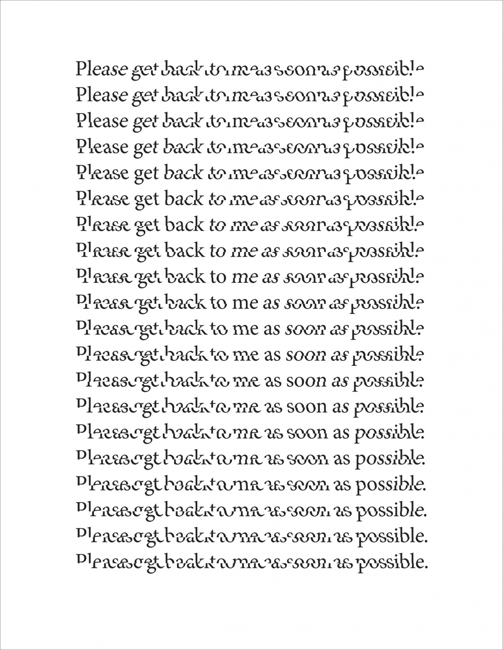 Please Get Back to Me