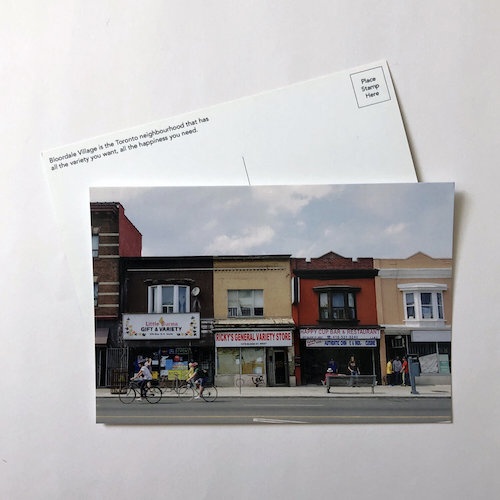 Bloordale Postcard with Happy Cup