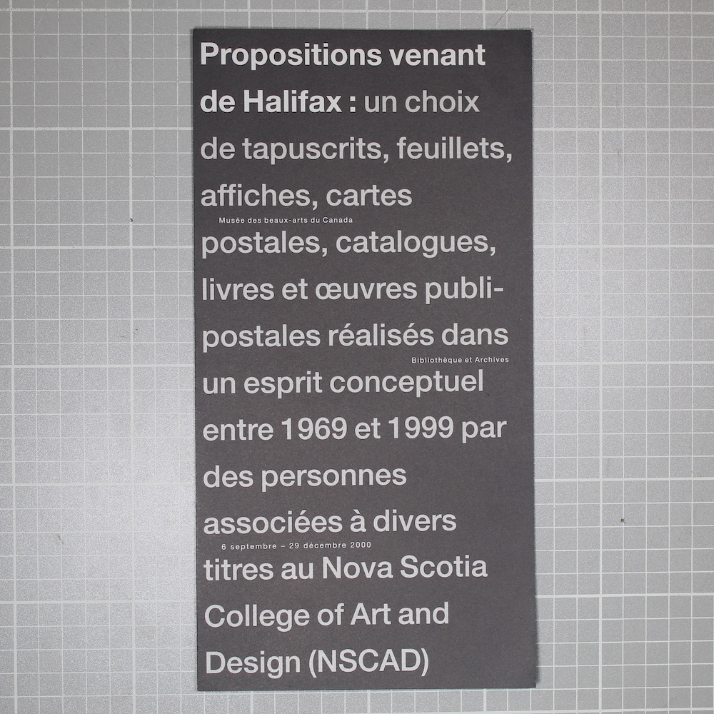 Propositions venant Halifax