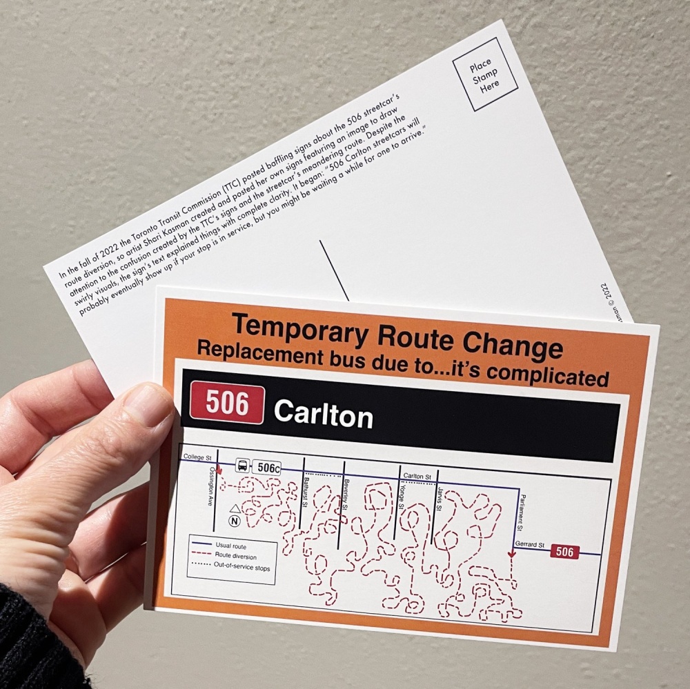 Carlton 506 Route Diversion Postcard