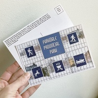 Shari Kasman: Parkdale Provincial Park Postcard (Blue&#160;Pictograms)