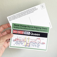 Queen 501 Route Diversion&#160;Postcard