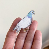 Shari Kasman: Urban Pigeon Pin (Facing&#160;Right)