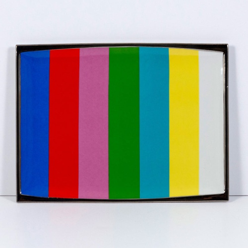 Test Pattern TV Dinner Plate