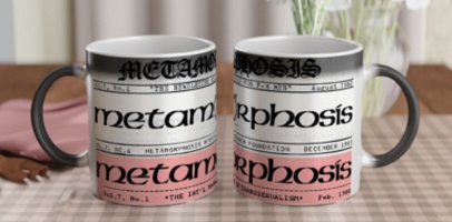 Tobaron Waxman: Metamorphosis Mug for Rupert Raj (heat&#160;changing)