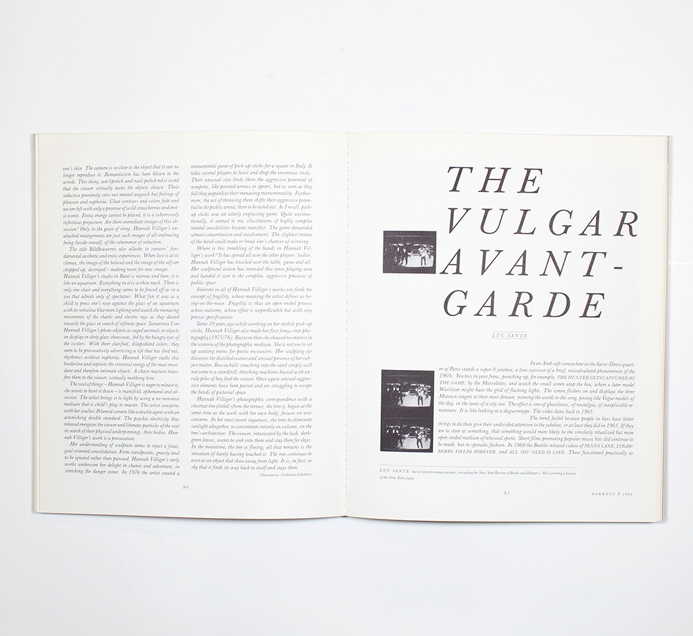Parkett Vol. 8 - 1986 Markus Raetz