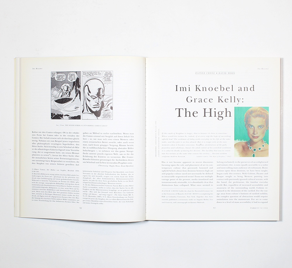 Parkett Vol. 32 - 1992 Imi Knoebel, Sherrie Levine