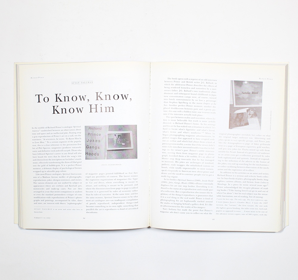 Parkett Vol. 34 - 1992 Ilya Kabakov, Richard Prince