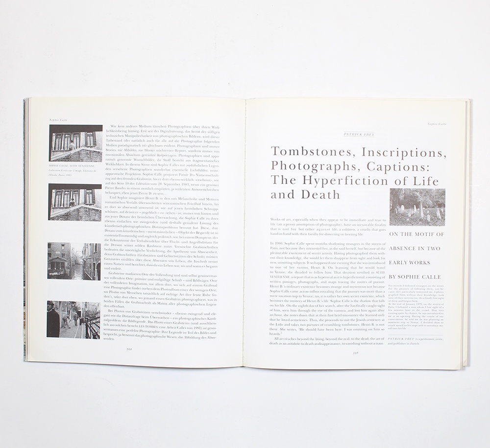 Parkett Vol. 36 - 1993 Stephan Balkenhol, Sophie Calle