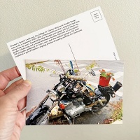 Shari Kasman: College-St. Clarens Motorcycle Garden Pocket