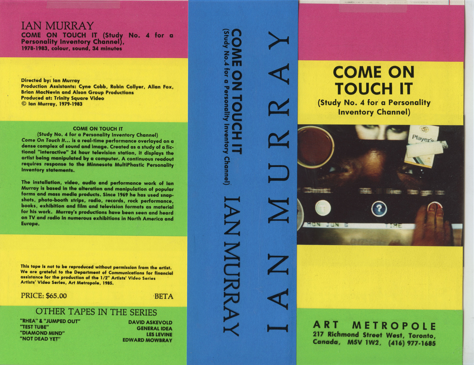 A Video Series, Mock-up Cassette Box Cover - Come on Touch it