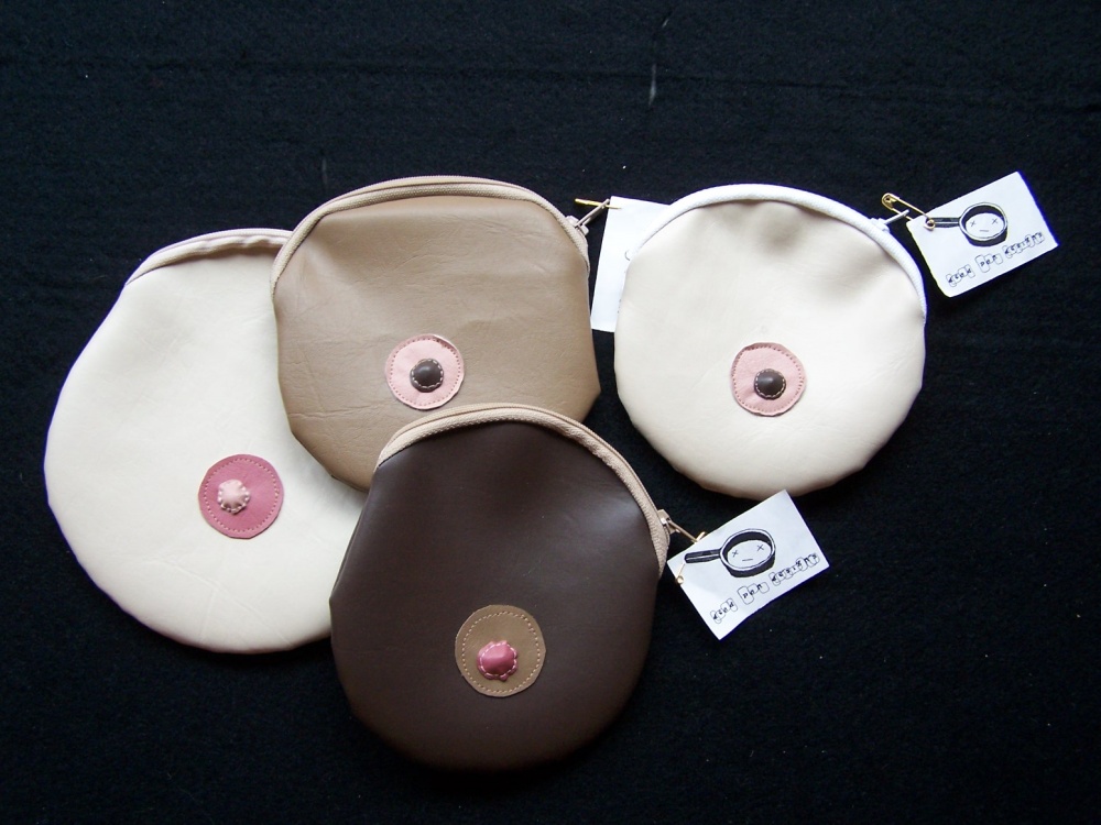 Catherine Stinson - Tit Purses, series of 4 sizes, in 4 colours