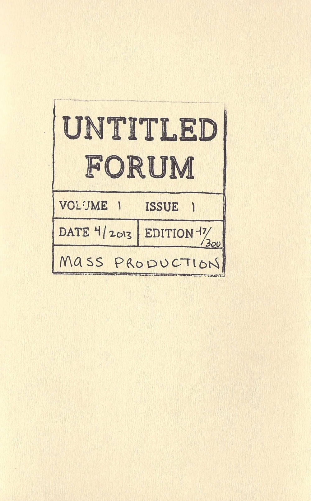 Art Criticism & Other Short Stores, Issue #2