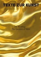 Texte Zur Kunst Het 88: Die Wertfrage - The Question of&#160;Value